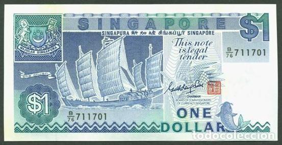 Billetes extranjeros: SINGAPUR. 1 $ (1987). Pick 18. S/C. Ver nota. - Foto 1