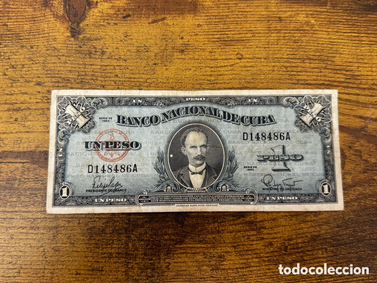 Notas Internacionais: Lote de 3 billetes de 1 peso 1960. Cuba