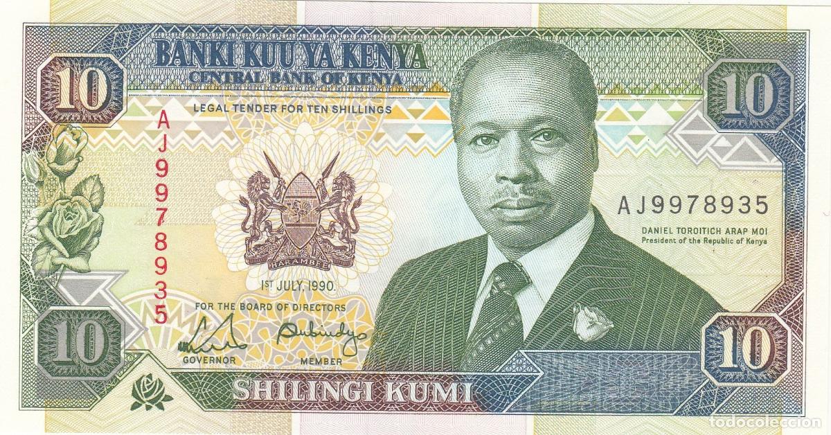 International Banknotes: CRJ0537 BILLETE KENIA 10 SHILLING 1990 P-24b SIN CIRCULAR