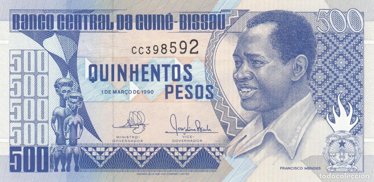 International Banknotes: CRJ1677 BILLETE GUINEA BISSAU 500 PESOS 1990 P-12 SIN CIRCULAR