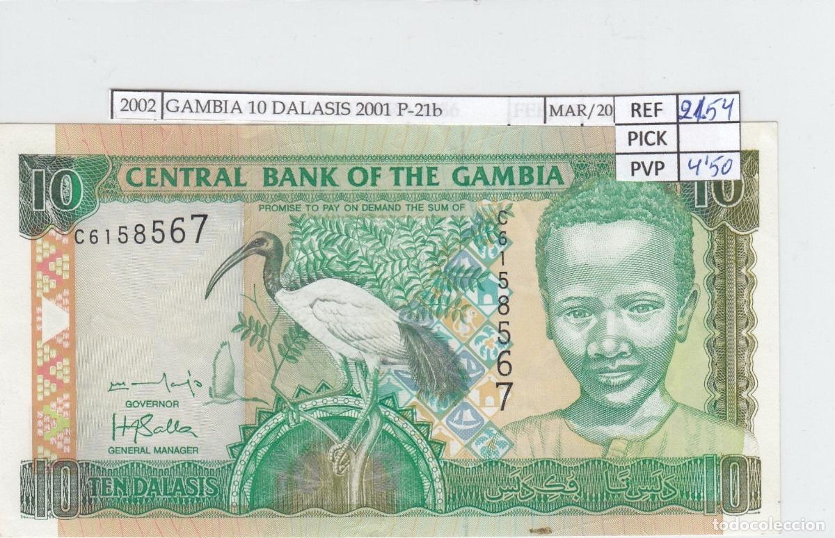 International Banknotes: CRJ2002 BILLETE GAMBIA 10 DALASIS 2001 P-21b SIN CIRCULAR