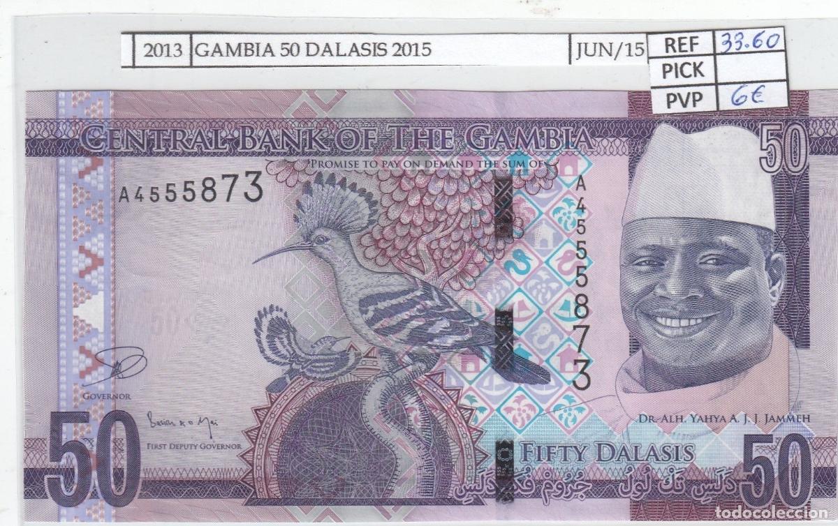 International Banknotes: CRJ2013 BILLETE GAMBIA 50 DALASIS 2015 P-34a SIN CIRCULAR