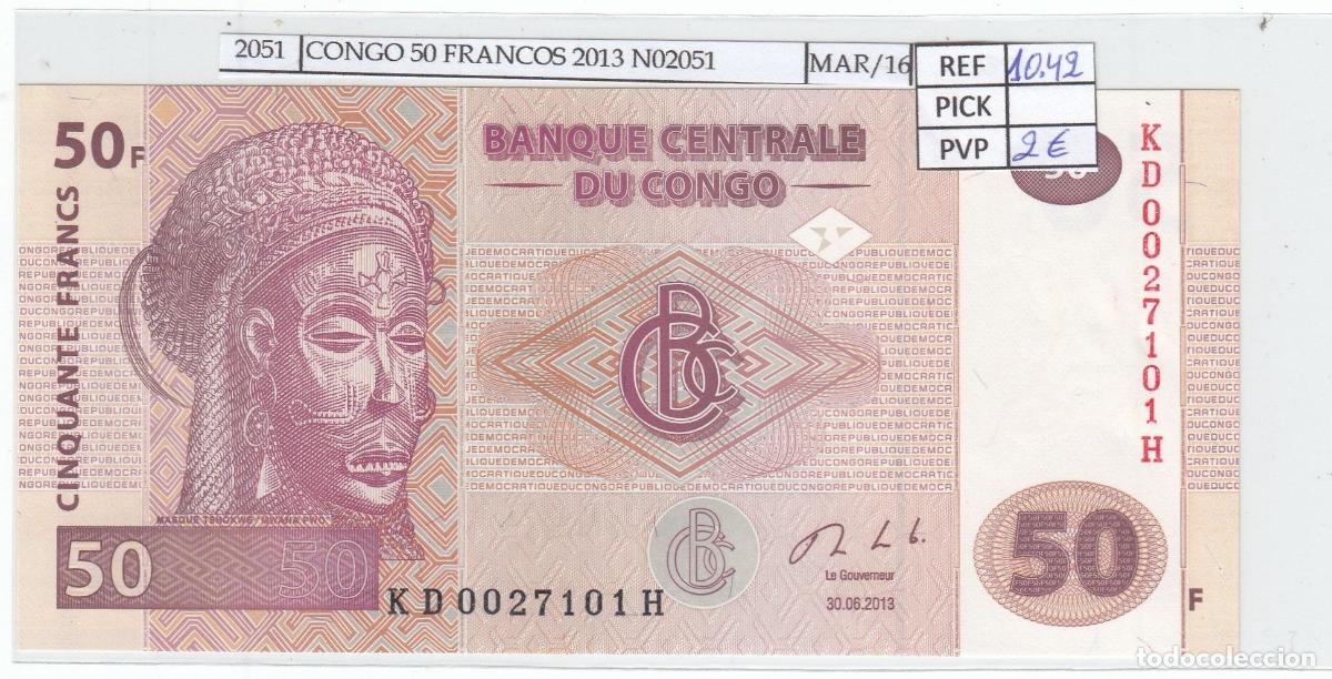 International Banknotes: CRJ2051 BILLETE CONGO 50 FRANCOS 2013 P-97Аa SIN CIRCULAR