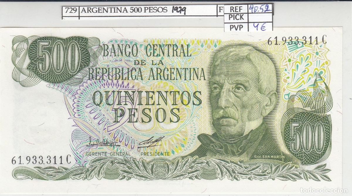 Billets internationaux: CRJ0729 BILLETE ARGENTINA 500 PESOS 1979 P-303b.2