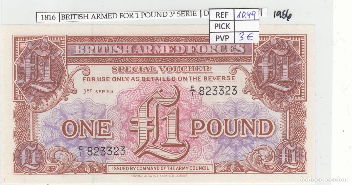 Billets internationaux: CRJ1816 BILLETE BRITISH ARMED FORCES 1 LIBRA 3&ordm; SERIE P-M29