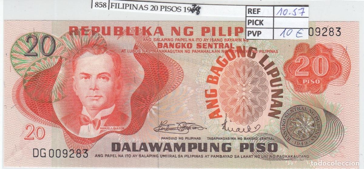 Banconote internazionali: CRJ0858 BILLETE FILIPINAS 20 PISOS 1978 P-162A