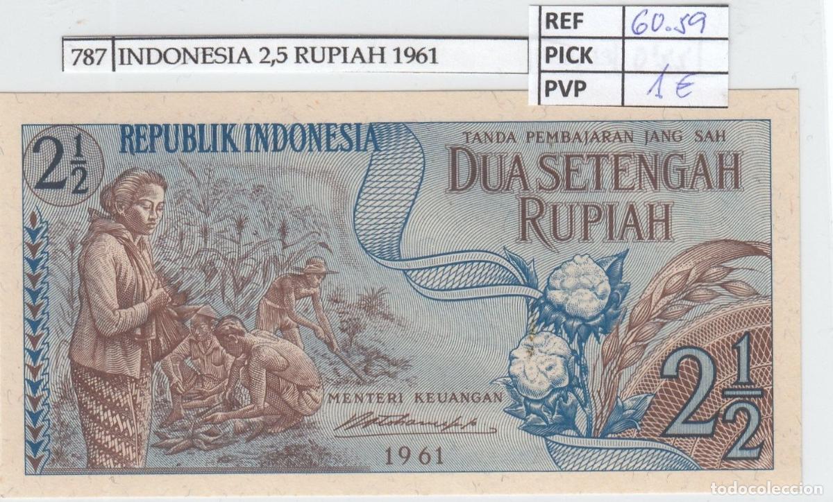 Billets internationaux: CRJ0787 BILLETE INDONESIA 2,5 RUPIAS 1961 P-79