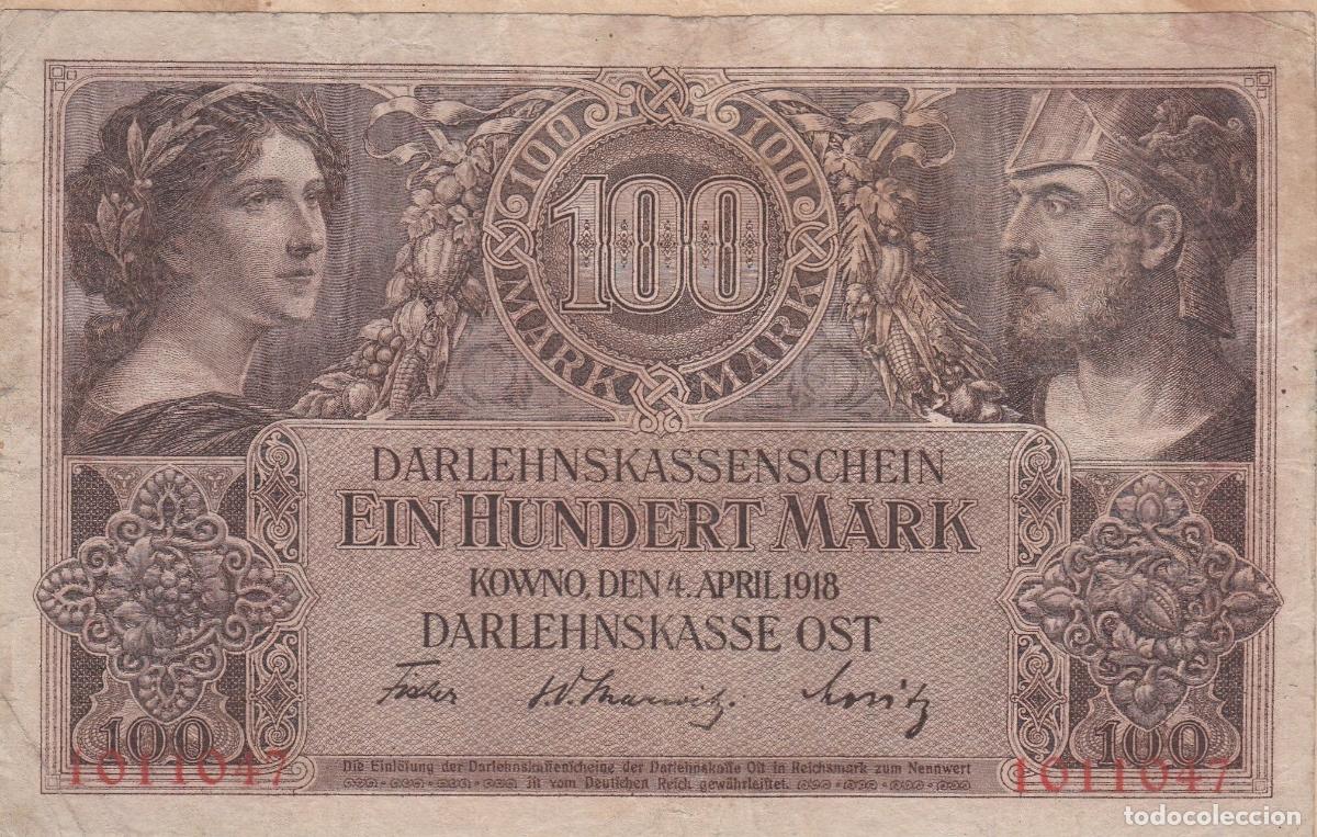 Billets internationaux: CRBX0342 BILLETE ALEMANIA 100 MARCOS 1918 MBC