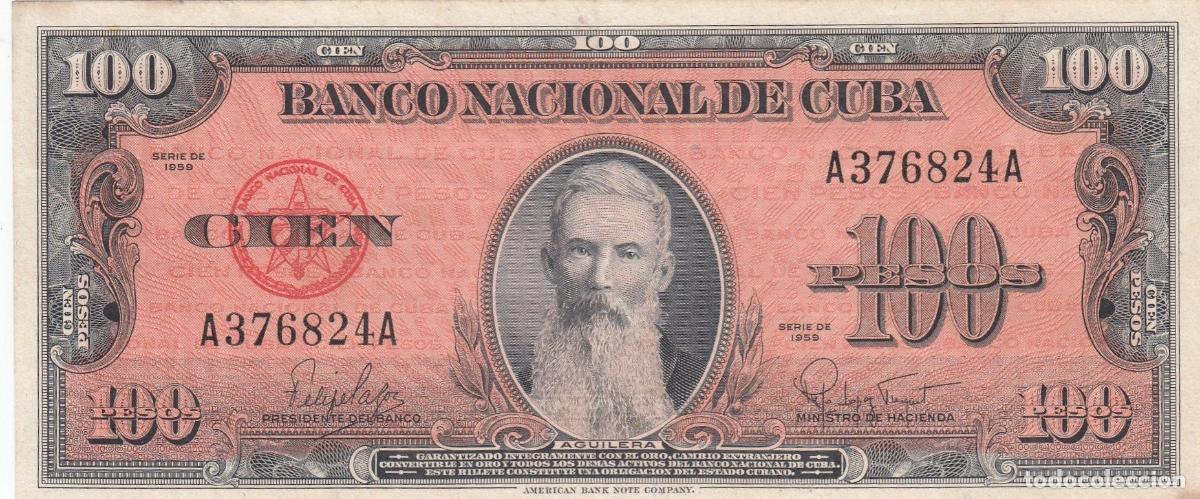 Billets internationaux: CRBX0351 BILLETE CUBA 100 PESOS 1959 MBC