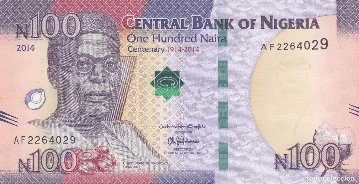 Billets internationaux: CRBX0366 BILLETE NIGERIA 100 NAIRA 2014 SIN CIRCULAR