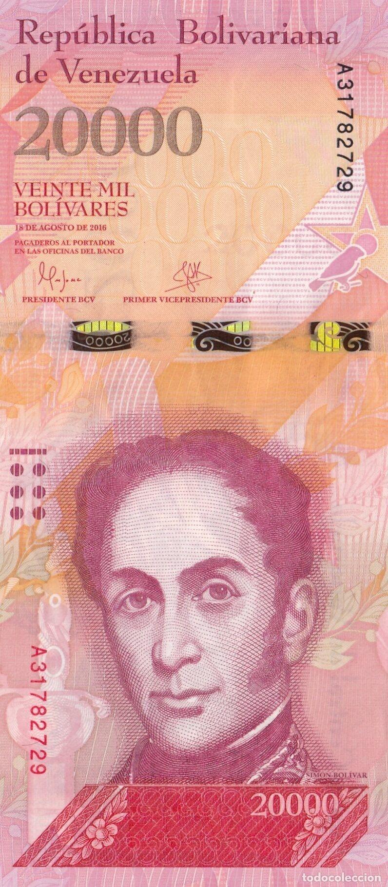 Notas Internacionais: CRBX0395 BILLETE VENEZUELA 20000 BOLIVARES 2016 SIN CIRCULAR