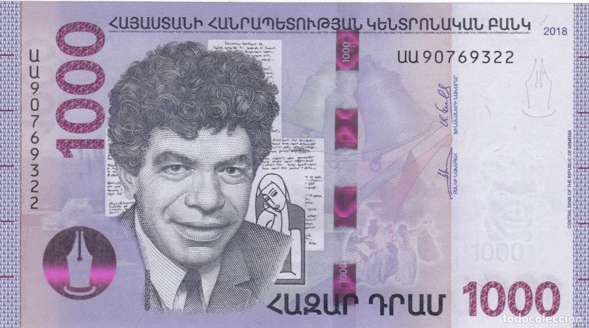 Notas Internacionais: CRBX0398 BILLETE ARMENIA 1000 DRAMS 2018 SIN CIRCULAR