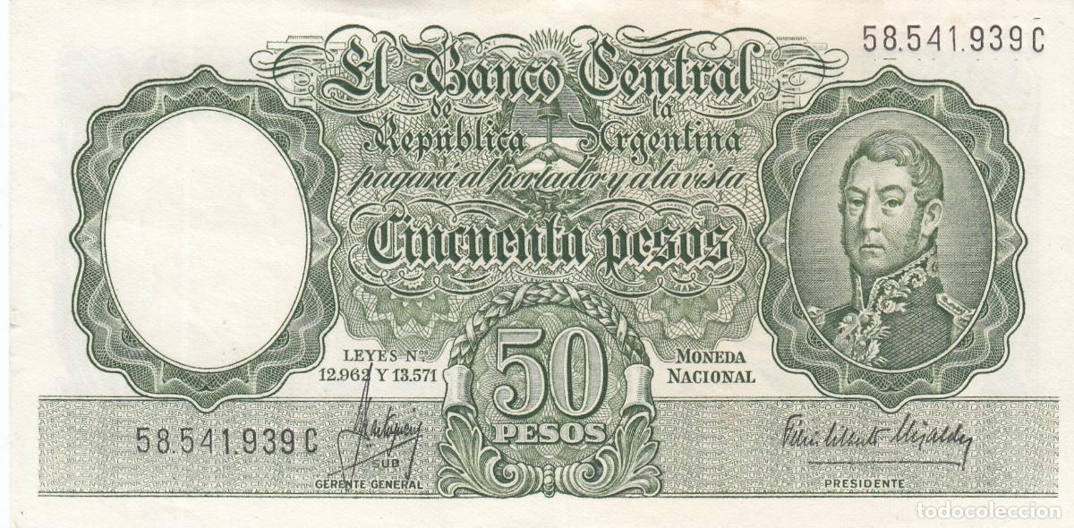 Internationale Banknoten: CRBX0412 BILLETE ARGENTINA 50 PESOS 1955-68 EBC