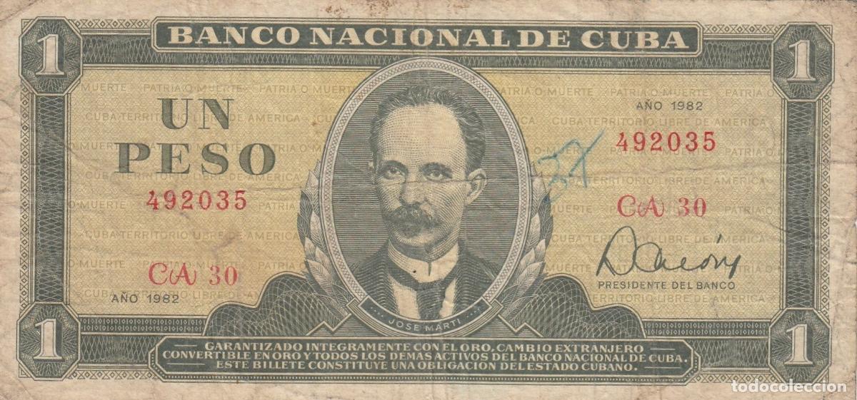 Internationale Banknoten: CRBX0454 BILLETE CUBA 1 PESO 1982 MBC