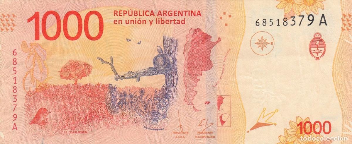Internationale Banknoten: CRBX0469 BILLETE ARGENTINA 1000 PESOS 2020 MBC