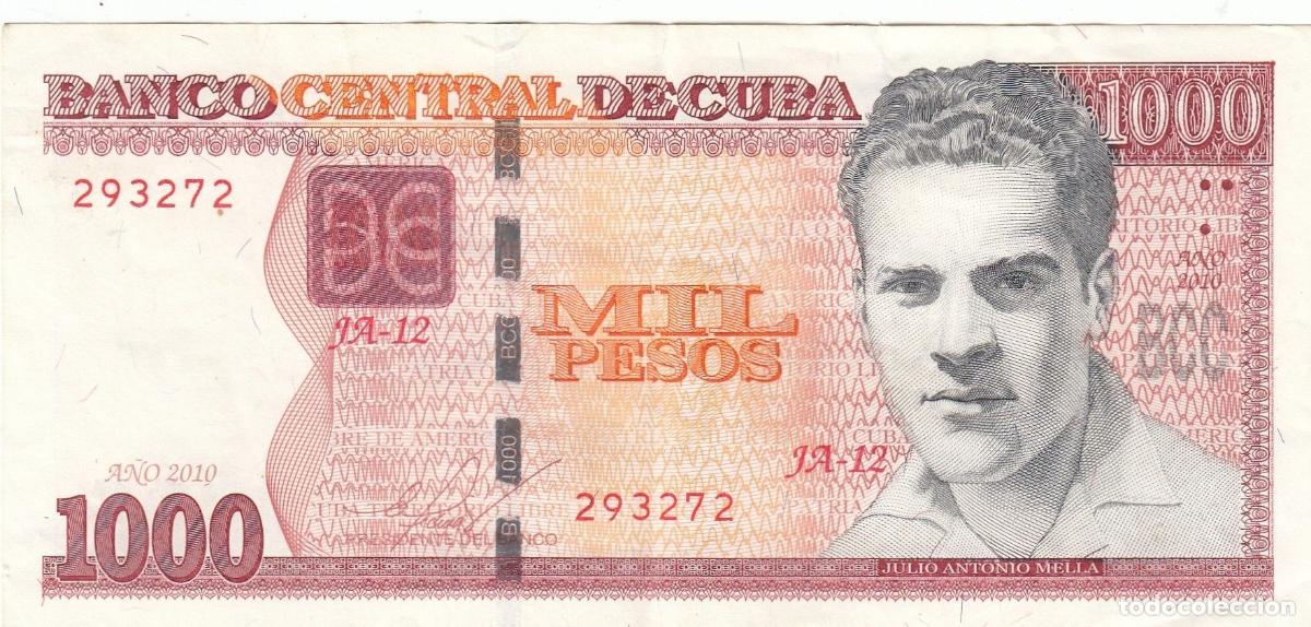 Internationale Banknoten: CRBX0504 BILLETE CUBA 1000 PESOS 2010 USADO