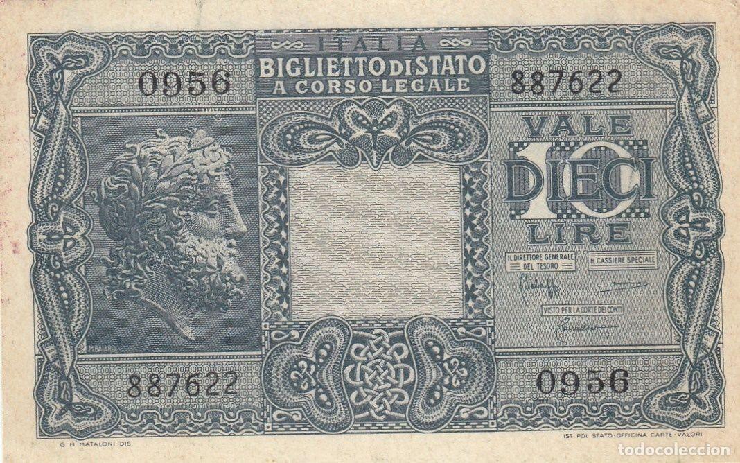 Billets internationaux: CRBX0531 BILLETE ITALIA 10 LIRAS 1944 EBC