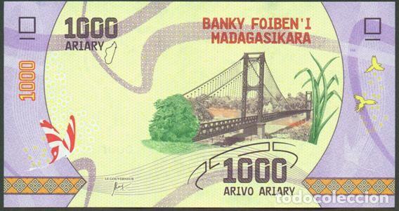 Billets internationaux: MADAGASCAR. 1000 Ariary 2017. Ver firma.
