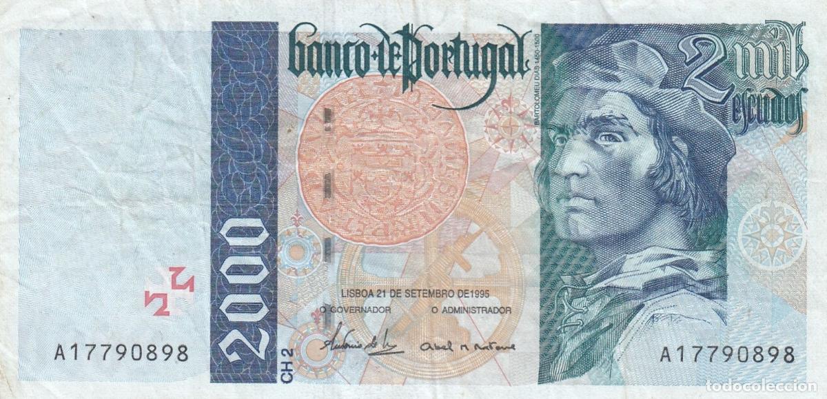 Billets internationaux: CRBX0540 BILLETE PORTUGAL 2000 ESCUDOS 1995 BC