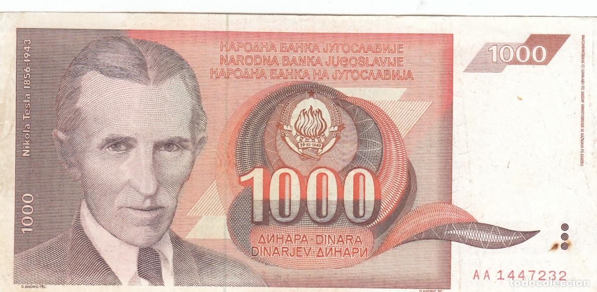 Internationale Banknoten: CRBX0563 BILLETE YUGOSLAVIA 1000 DINARES 1990 MBC