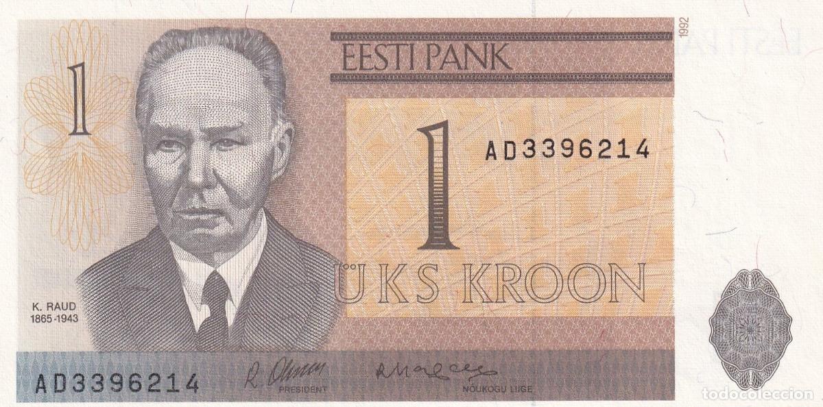 Internationale Banknoten: CRBX0634 BILLETE ESTONIA 1 KROON 1992 SIN CIRCULAR