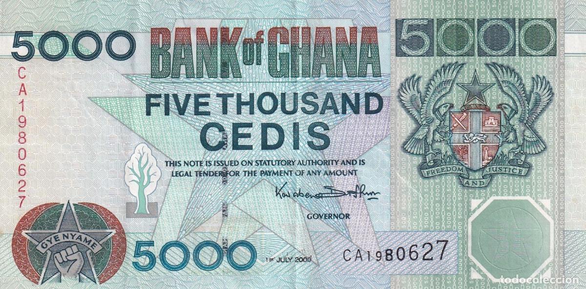 Notas Internacionais: CRBX0641 BILLETE GHANA 5000 CEDIS 2000 EBC