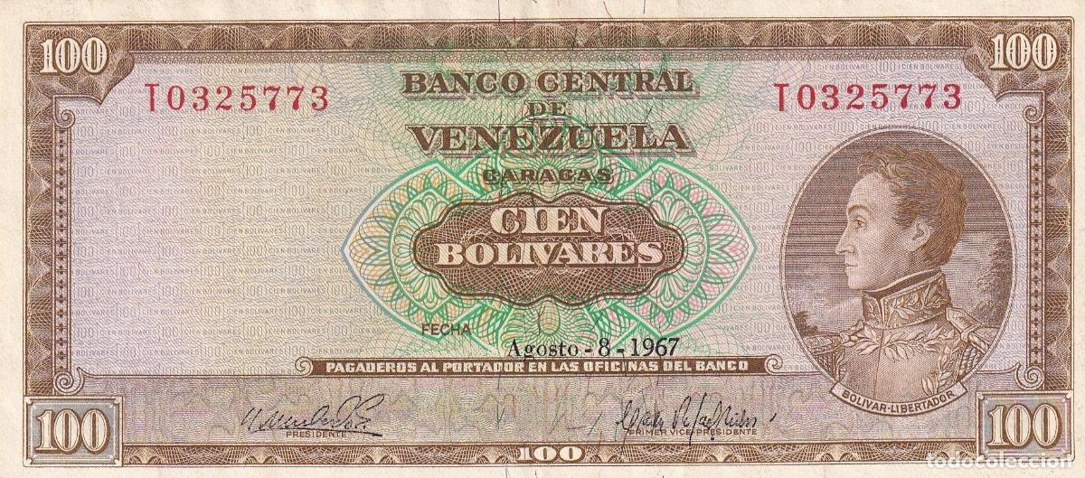 Banconote internazionali: CRBX0870 BILLETE VENEZUELA 100 BOLIVARES 1967 EBC