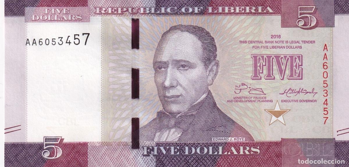 Internationale Banknoten: CRBX0930 BILLETE LIBERIA 5 DOLARES 2016 SIN CIRCULAR