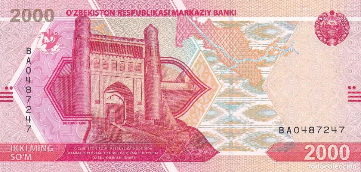 Internationale Banknoten: CRBX0938 BILLETE UZBEQUISTAN 2000 SOM 2021 SIN CIRCULAR