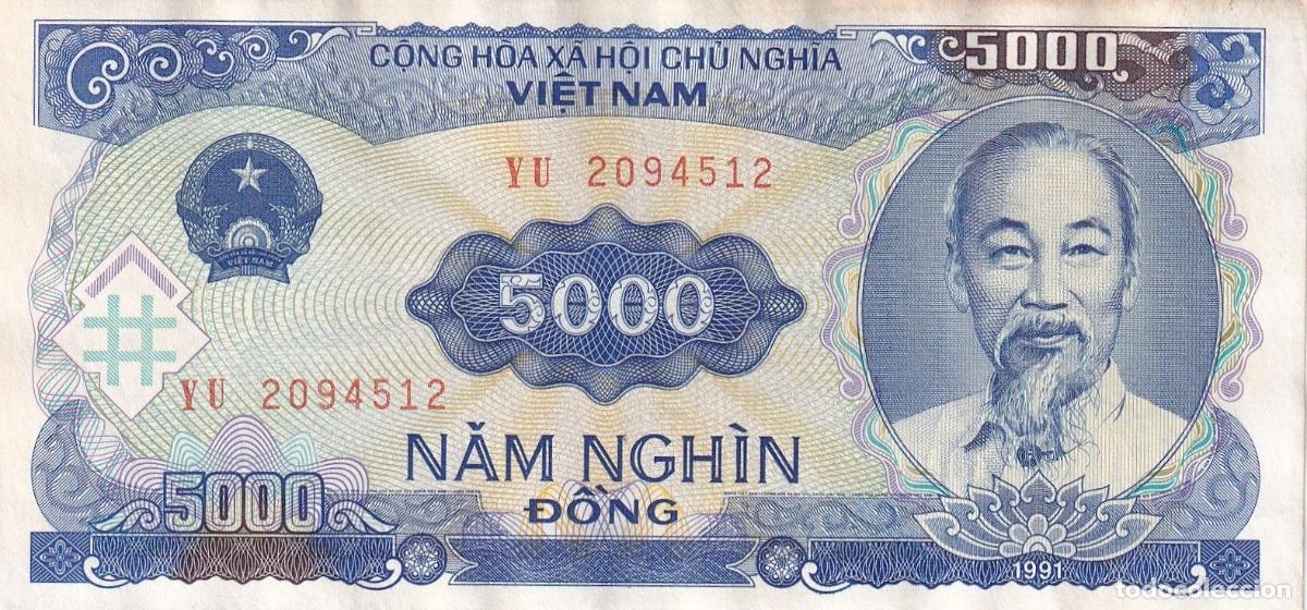 Internationale Banknoten: CRBX0939 BILLETE VIETNAM 5000 DONG 1991 MBC
