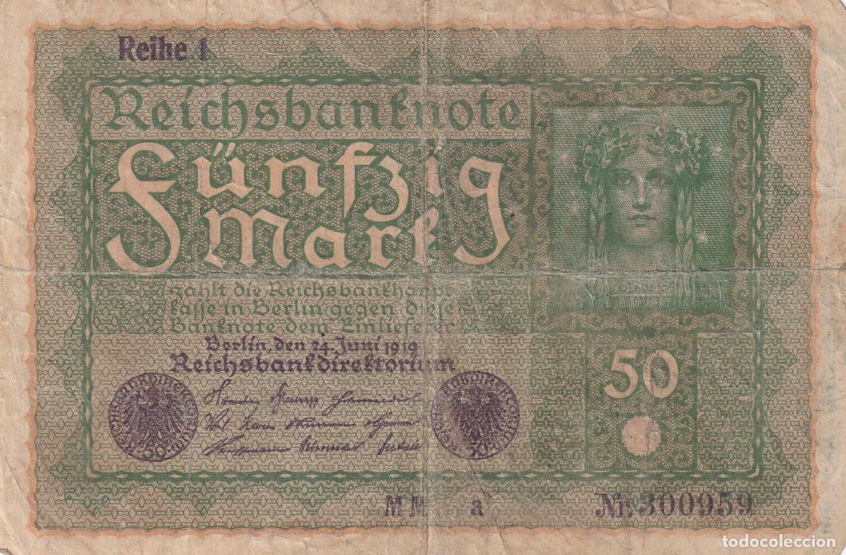 Banconote internazionali: CRJ0926 BILLETE ALEMANIA 50 MARCOS 1919 P-66/1