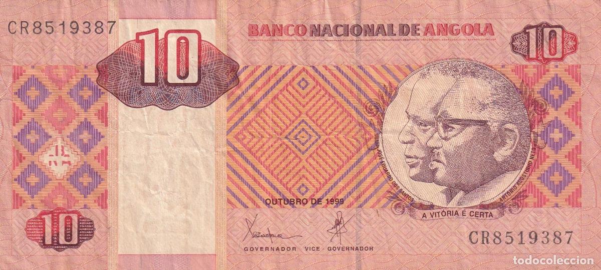 Notas Internacionais: CRBX0969 BILLETE ANGOLA 10 KKWANZAS 1999 BC