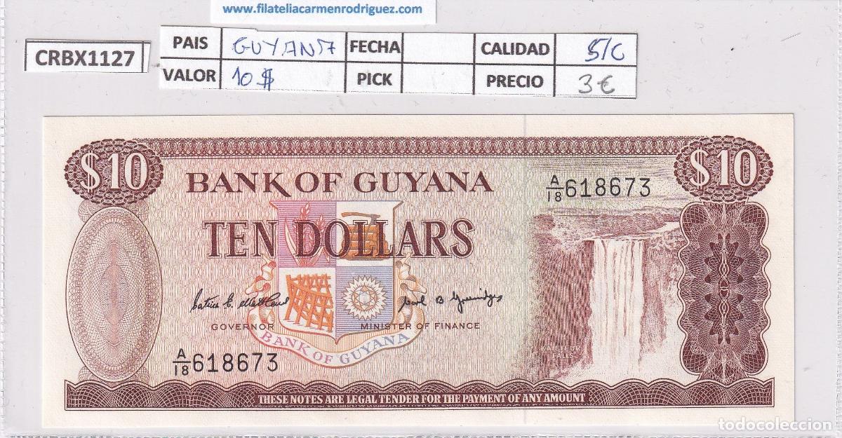 Notas Internacionais: CRBX1127 BILLETE GUYANA 10 DOLARES SIN CIRCULAR