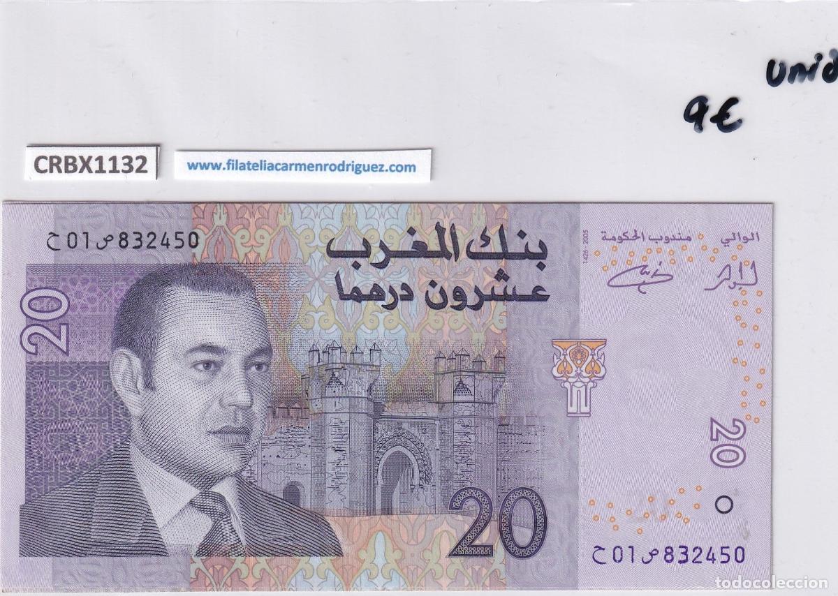 Notas Internacionais: CRBX1132 BILLETE MARRUECOS 20 DIRHAM MBC+