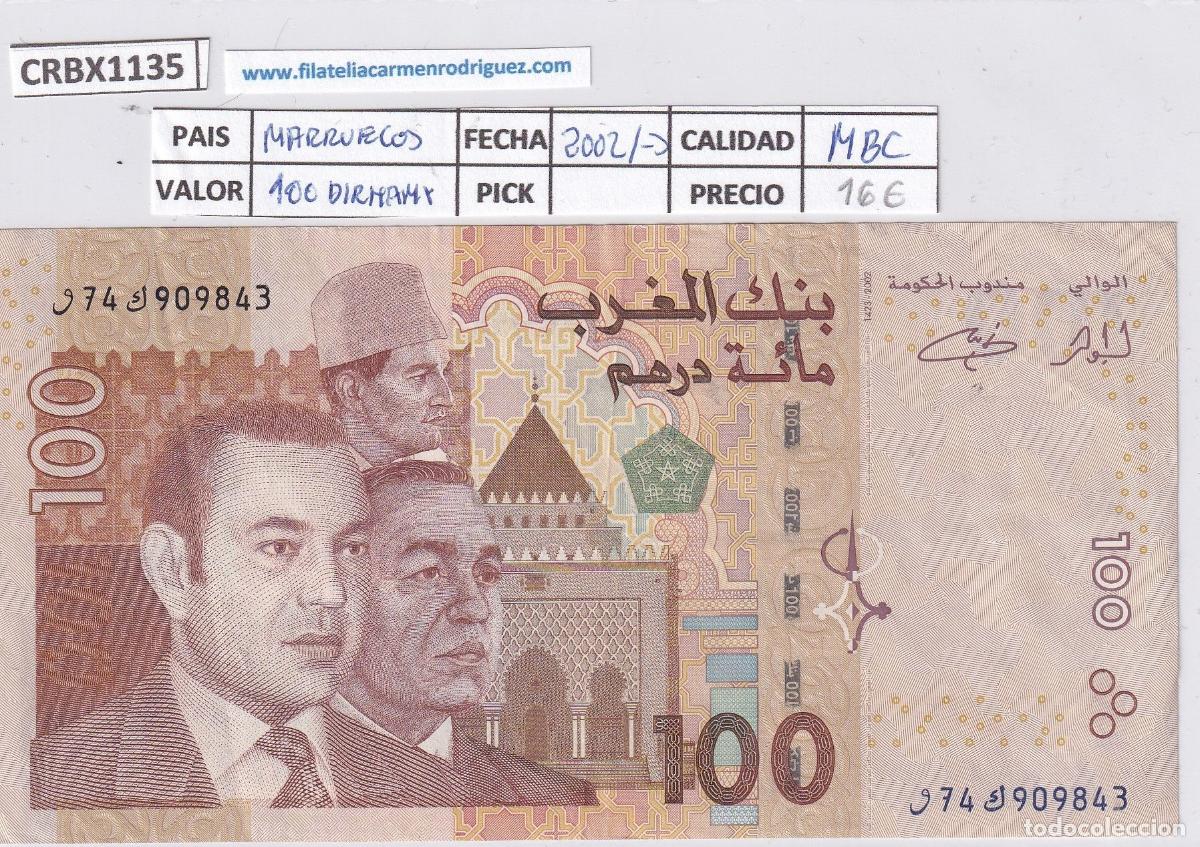Notas Internacionais: CRBX1135 BILLETE MARRUECOS 100 DIRHAM 2002/03 MBC