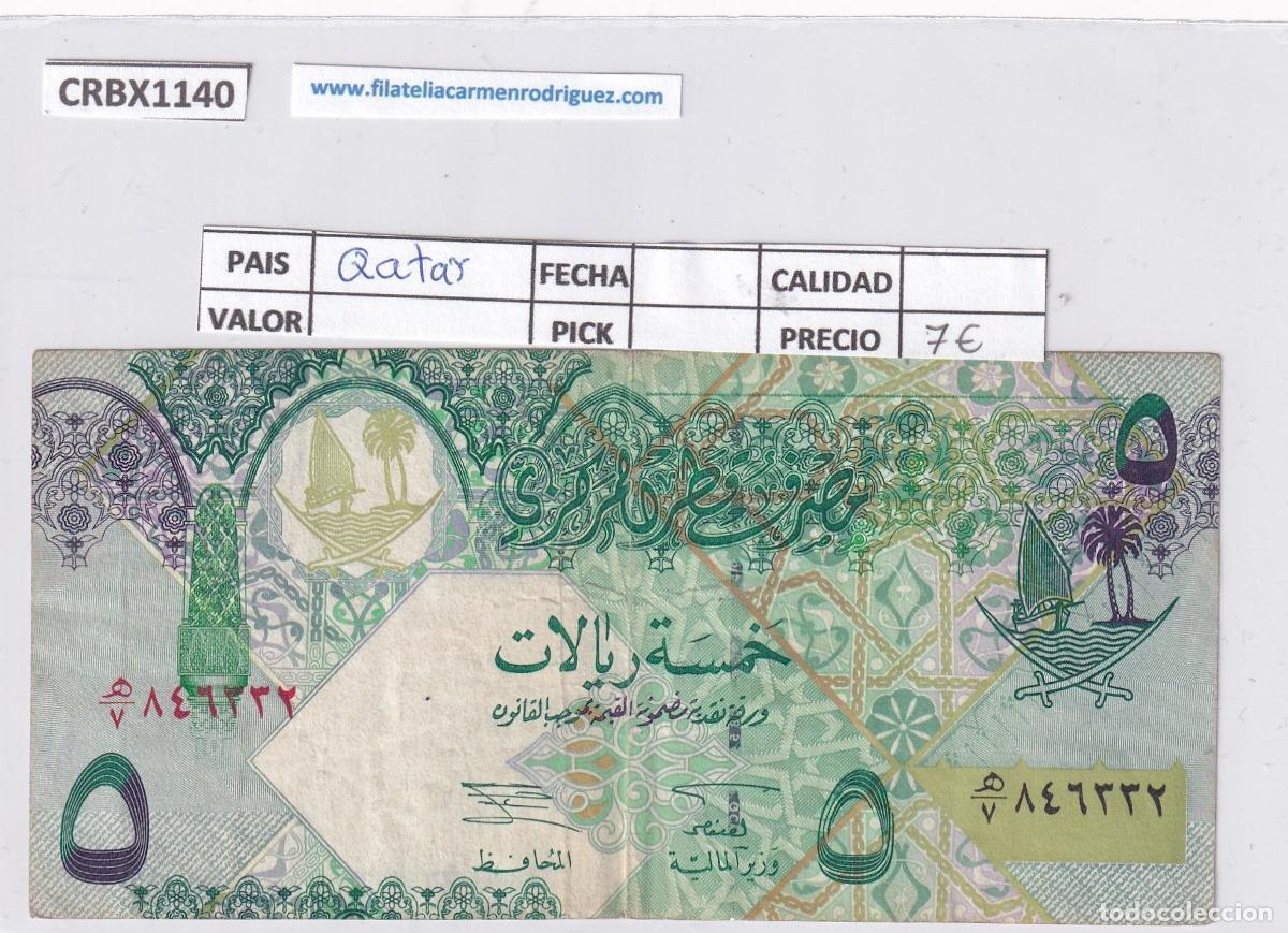 Notas Internacionais: CRBX1140 BILLETE QATAR 5 RIYALS BC