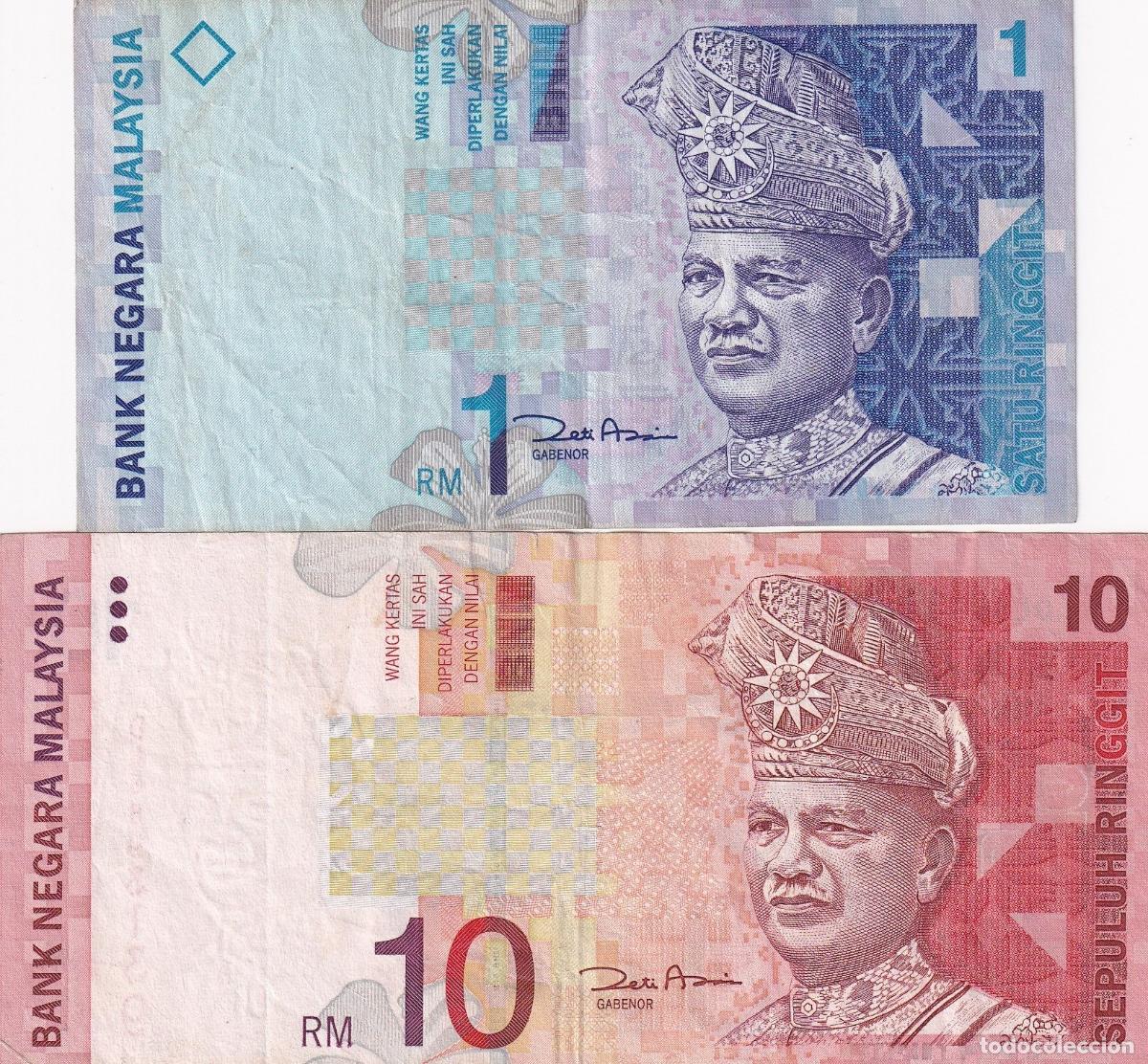 Banconote internazionali: CRBX1207 LOTE 2 BILLETES MALASIA 1 Y 10 RINGGIT MBC