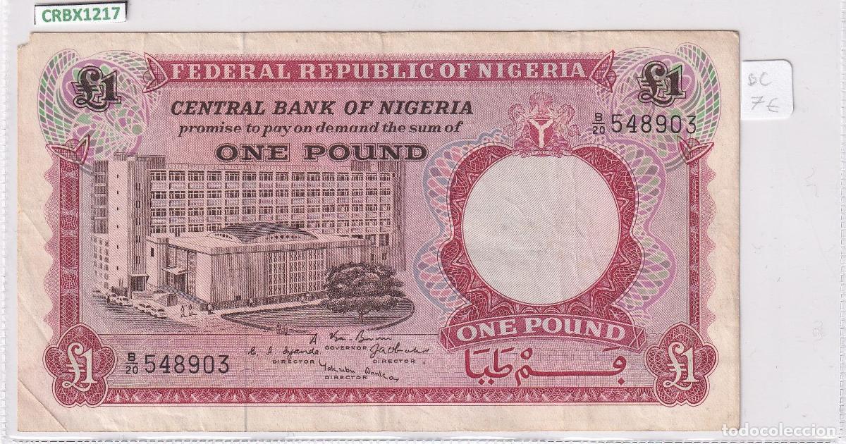 Banconote internazionali: CRBX1217 BILLETE NIGERIA 1 LIBRA BC
