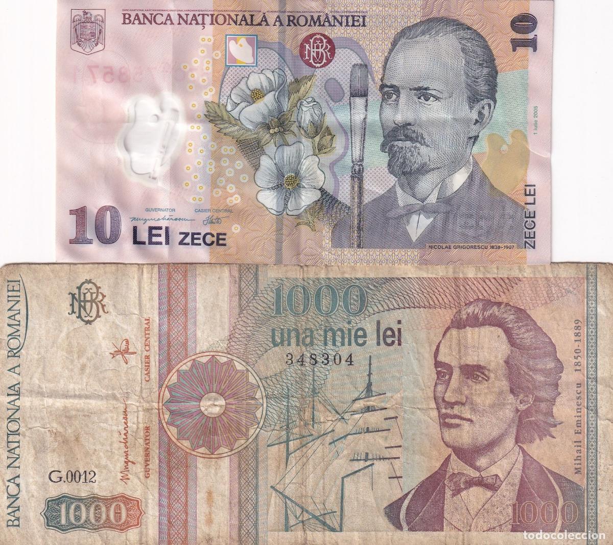 Banconote internazionali: CRBX1233 LOTE 2 BILLETE RUMANIA VER FOTOS