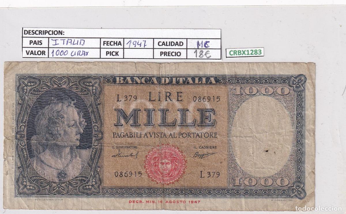 Banconote internazionali: CRBX1283 BILLETE ITALIA 1000 LIRAS 1947 MC