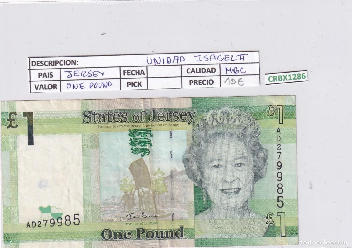 Banconote internazionali: CRBX1286 BILLETE JERSEY 1 LIBRA MBC