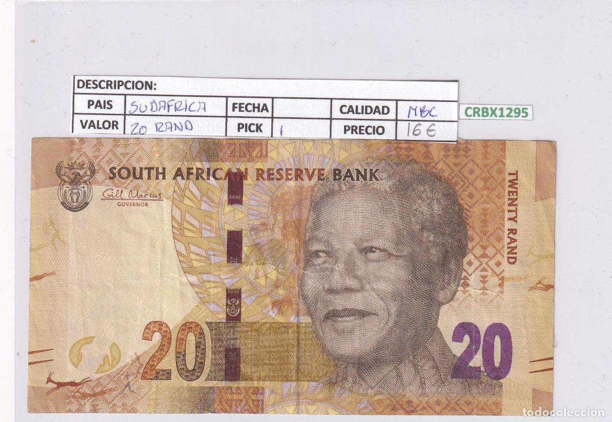 Banconote internazionali: CRBX1295 BILLETE SUDAFRICA 20 RAND MBC