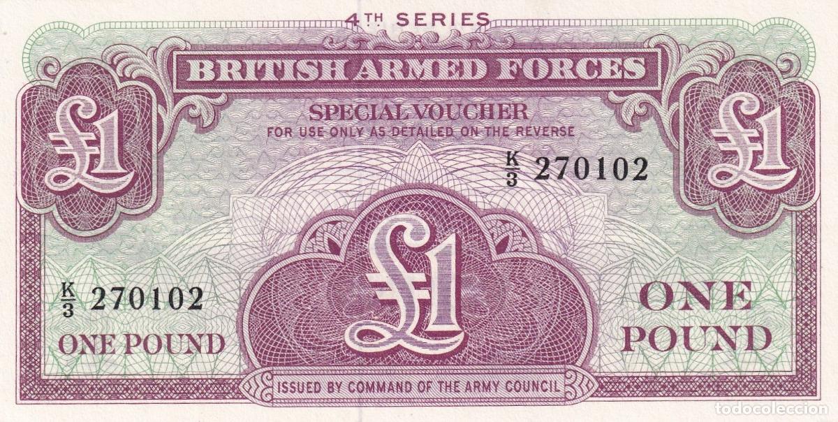 International Banknotes: CRBX1301 BILLETE BRITISH ARMED 1 LIBRA 4&ordm; SERIE SIN CIRCULAR