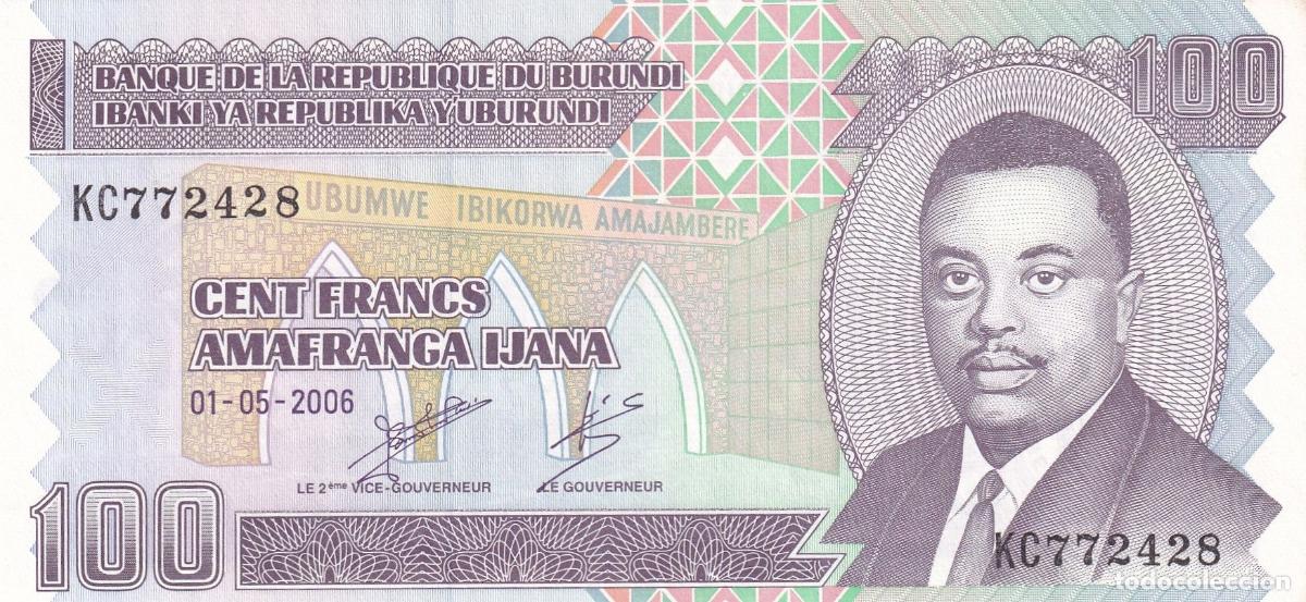 Internationale Banknoten: CRBX1309 BILLETE BURUNDI 100 FRANCOS 2006 SIN CIRCULAR