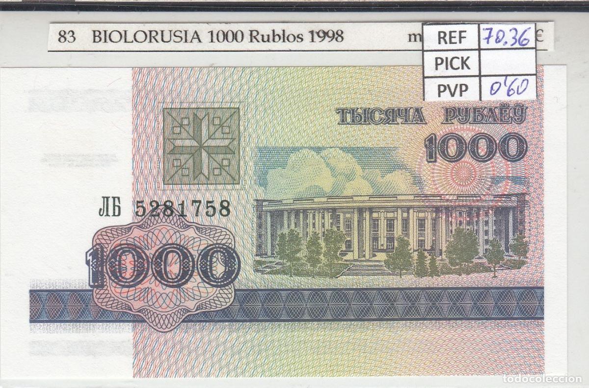 Notas Internacionais: CRJ0083 BILLETE BIELORUSIA 1.000 RUBLOS 1998 P-16 SIN CIRCULAR