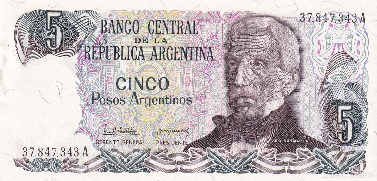 Billetes extranjeros: CRBX1557 BILLETE ARGENTINA 5 PESOS SIN CIRCULAR