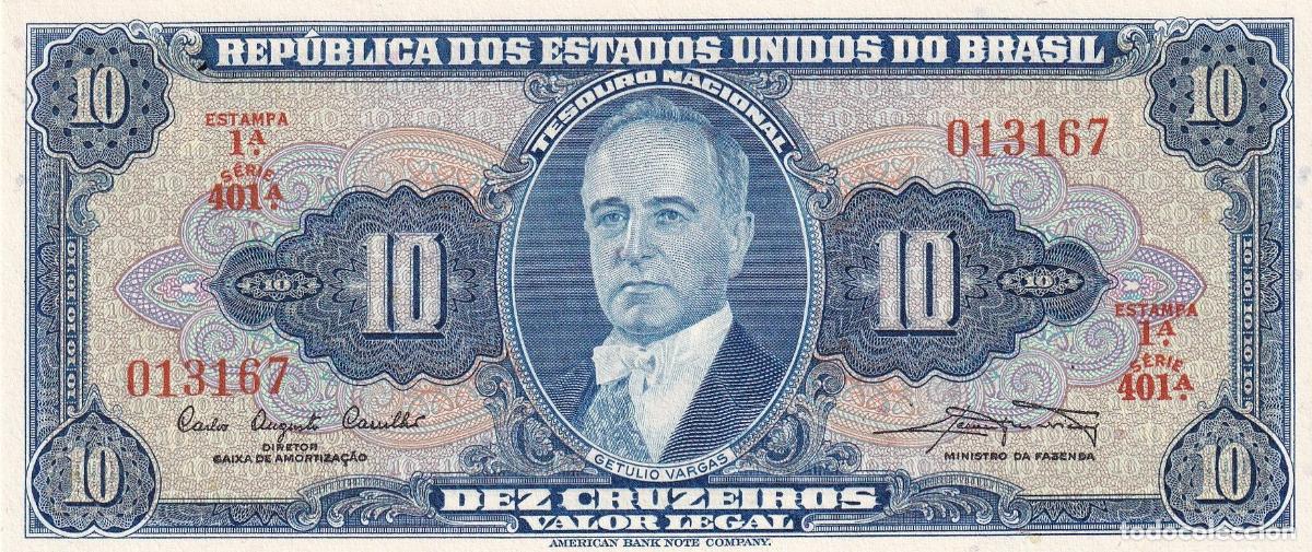 Billetes extranjeros: CRBX1578 BILLETE BRASIL 10 CRUZEIROS SIN CIRCULAR