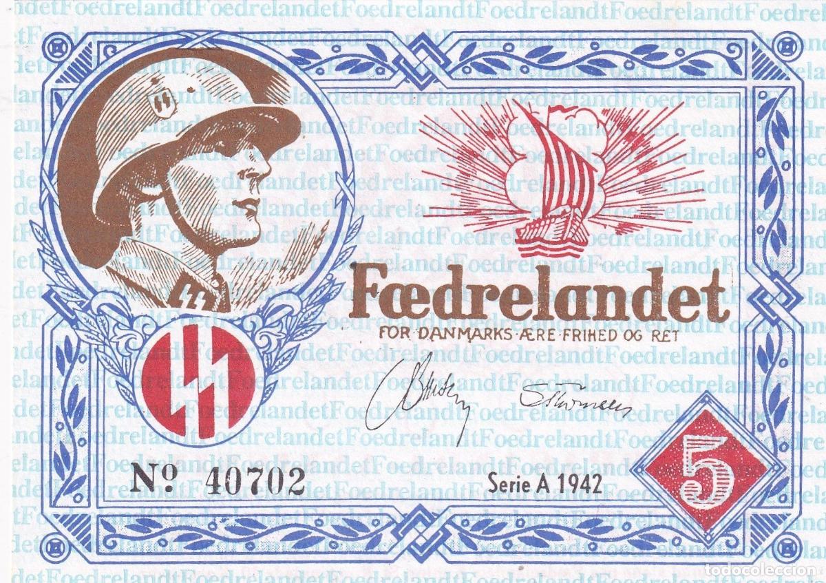 Banconote internazionali: CRBX1626 BILLETE DINAMARCA 5 CORONAS (PROPAGANDA ALEMANA) 1942 SIN CIRCULAR