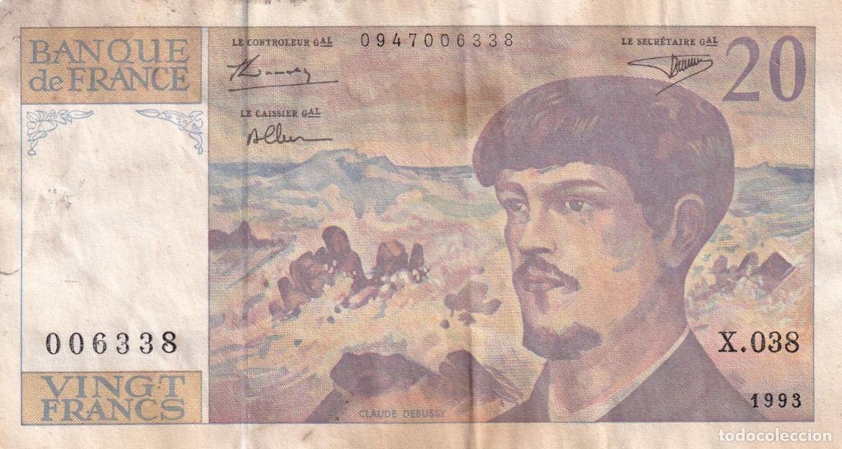 Banconote internazionali: CRBX1652 BILLETE FRANCIA 20 FRANCOS 1993