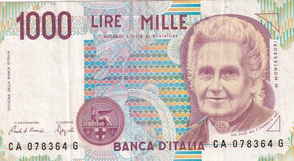 International Banknotes: CRBX1697 BILLETE ITALIA 1000 LIRAS MBC